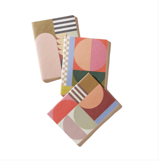 Designworks Ink | Set of 3 Mod Geo Flex Saddle Stitch Notebooks