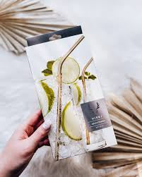 Viski | Gold Cocktail Straw Set