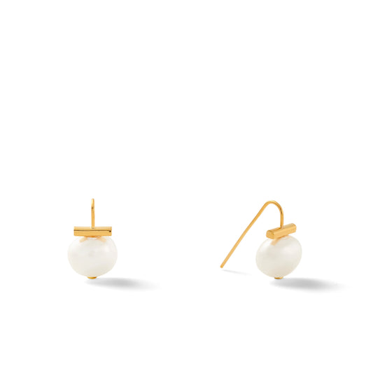 Catherine Canino | Small Pebble Pearl Earrings
