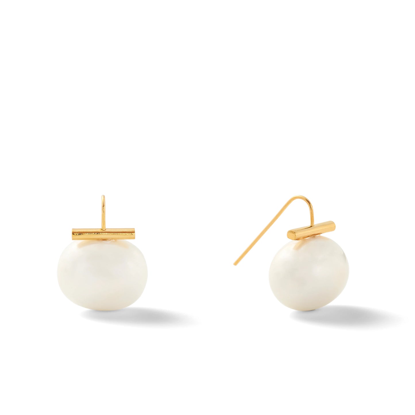 Catherine Canino | Large Pebble Pearl Earrings