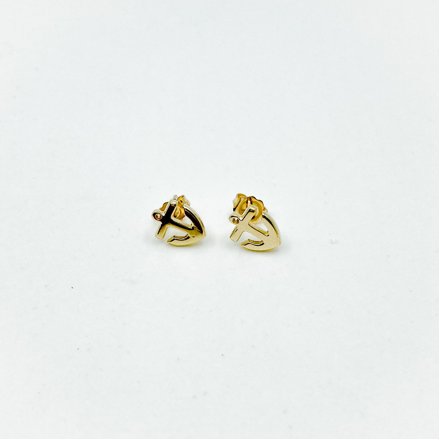 Golden Hour | 14k Gold Anchor Stud Earrings Set