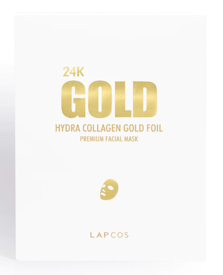 Lapcos | 24k Gold Hydra Collagen Gold Foil Face Mask 5pk