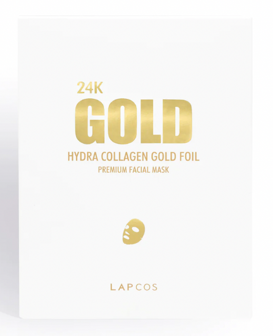 Lapcos | 24k Gold Hydra Collagen Gold Foil Face Mask 5pk