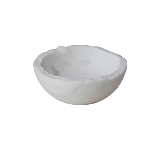 Creative Co-Op | Marble Bowl w/ Raw Edge