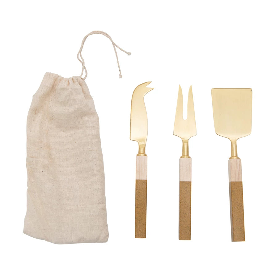 Creative Co-Op | Stainless Steel Cheese Knives