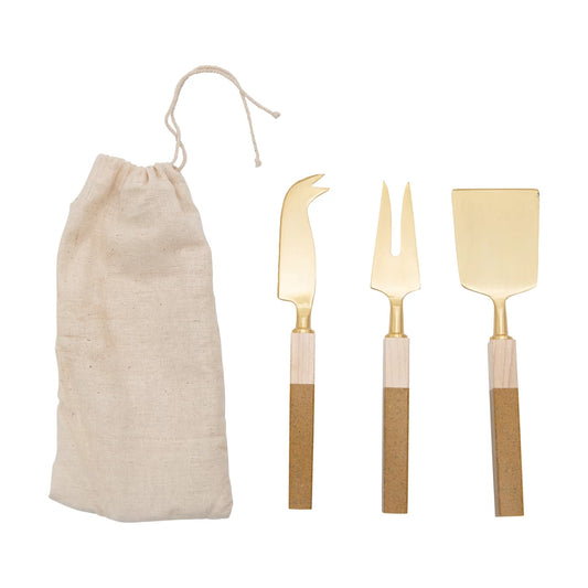 Creative Co-Op | Stainless Steel Cheese Knives