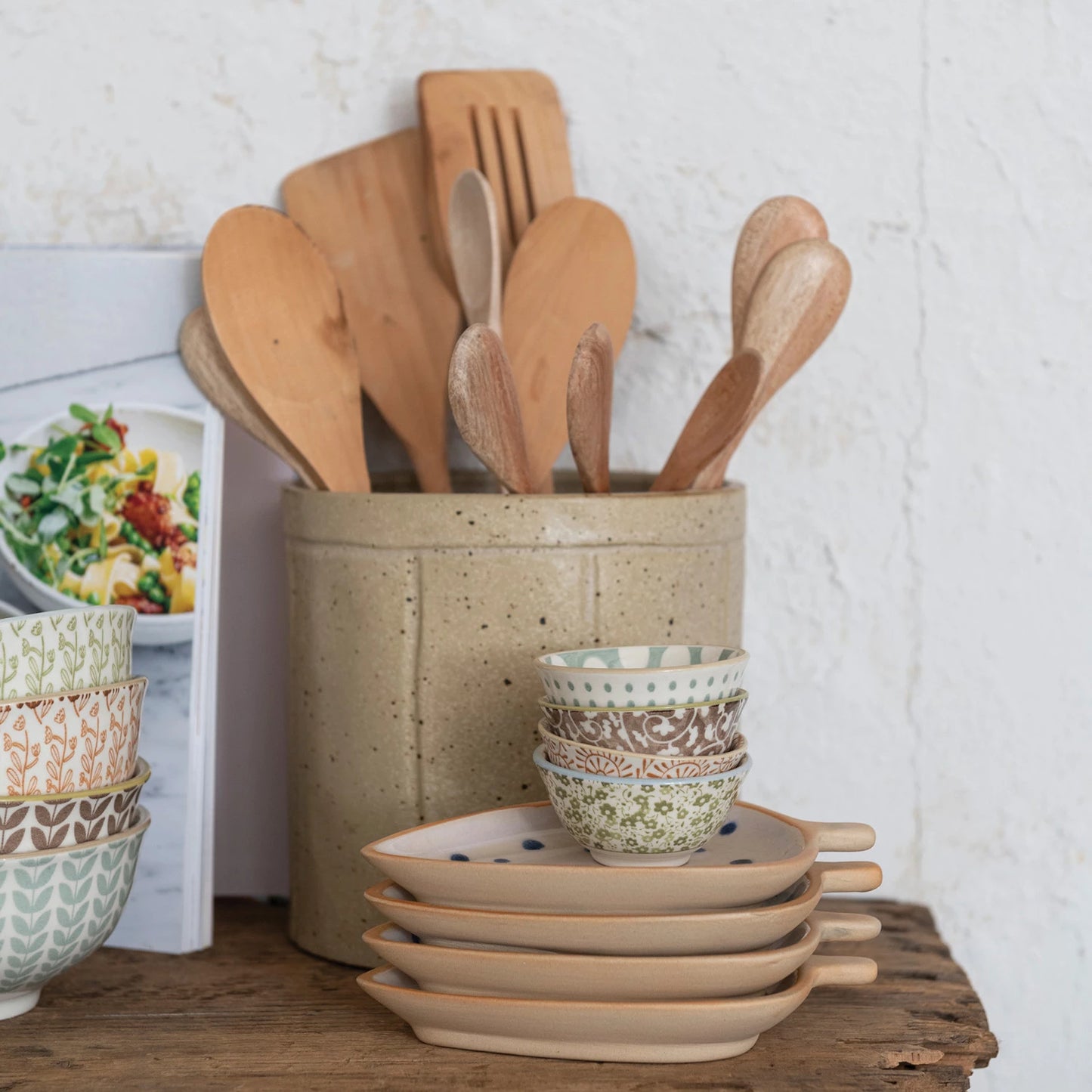 Creative Co-Op | Stoneware Pinch Pot w/ Pattern