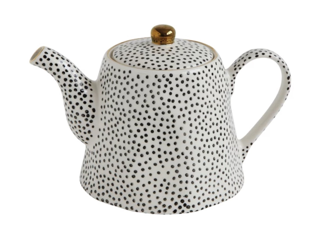 Creative Co-Op | Speckled + Gold Teapot