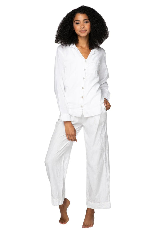 Loungerie | Sleeping In PJ Set in Chambray/Lurex
